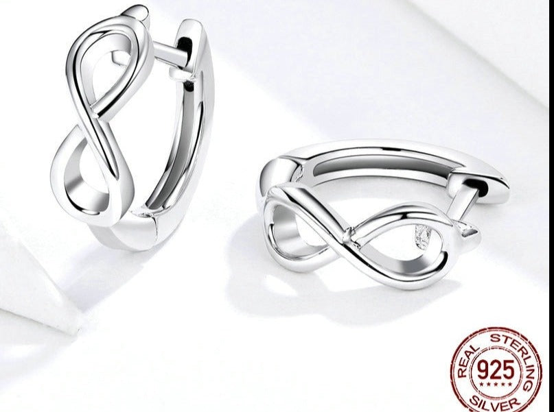 Pendientes de Plata esterlina 925 Amor Infinito