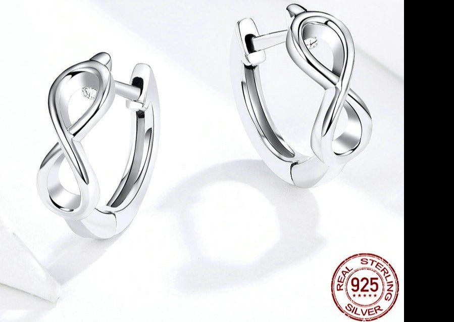 Pendientes de Plata esterlina 925 Amor Infinito