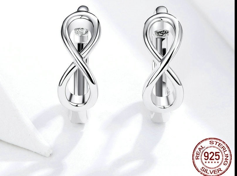 Pendientes de Plata esterlina 925 Amor Infinito