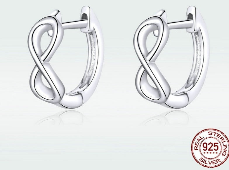 Pendientes de Plata esterlina 925 Amor Infinito